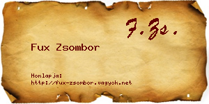 Fux Zsombor névjegykártya